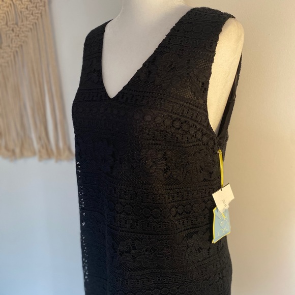 NWT CECE Black Lace Sleeveless Dress size 8P - Picture 5 of 15